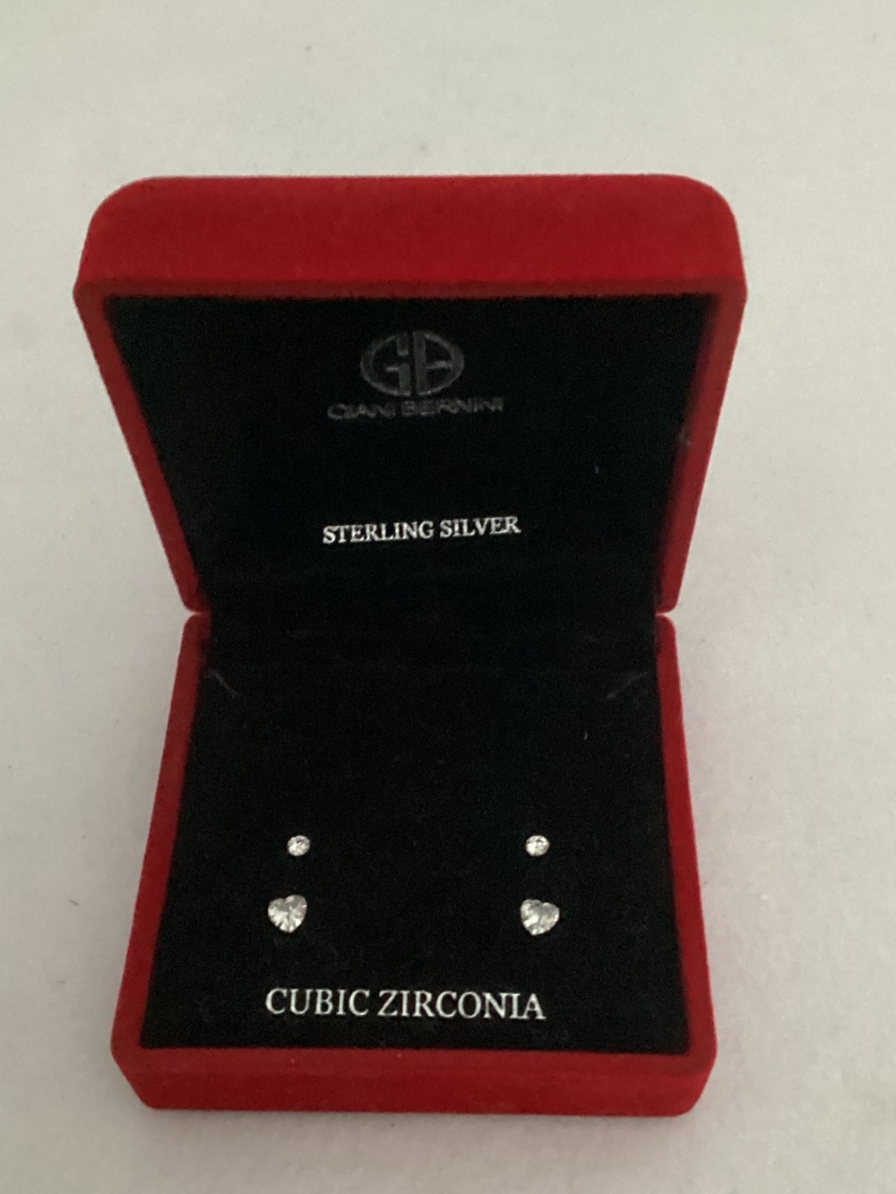 Giani Bernini Sterling Silver Heart & Round Cubic Zirconia Earrings